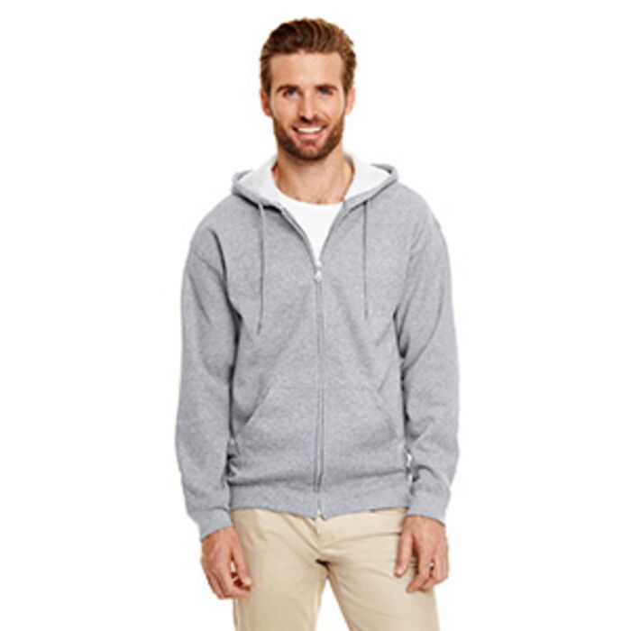 Adult Heavy 8 oz., 50/50 Blend Full-Zip Hooded Sweatshirt (Style G186) Thumbnail
